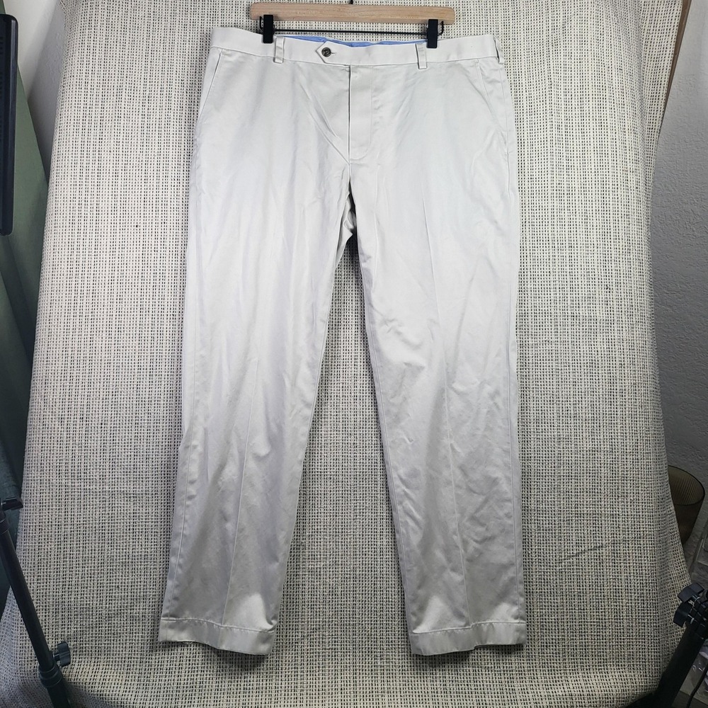 Brooks Brothers Pants Mens 38x30 Beige Lightweight Advantage Chino Milano Cotton